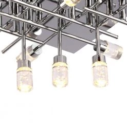 Seattle 11-Light 21.26 in. Chrome LED Semi-Flush Mount by Maxax -Maxax Elegant store chrome maxax flush mount lights mx14 11ch c c3 1000