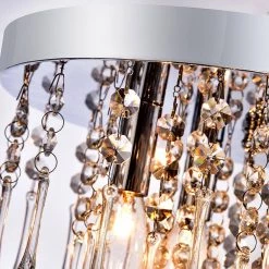 Jackson 11.8 in. 4-Light Modern Chrome Metal Crystal Flush Mount by Maxax -Maxax Elegant store chrome maxax flush mount lights mx19067 4ch c fa 1000