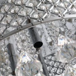 Jackson 15 in. 4-Light Semi-Flush Mount with Crystal by Maxax -Maxax Elegant store chrome maxax flush mount lights mx19086 4ch p 1f 1000