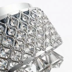 Jackson 15 in. 4-Light Semi-Flush Mount with Crystal by Maxax -Maxax Elegant store chrome maxax flush mount lights mx19086 4ch p 4f 1000