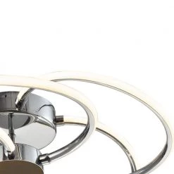 Carson 6-Light 20.87 in. Chrome Unique/Statement LED Semi Flush Mount by Maxax -Maxax Elegant store chrome maxax flush mount lights mx21015 6ch 1f 1000