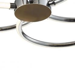 Carson 6-Light 20.87 in. Chrome Unique/Statement LED Semi Flush Mount by Maxax -Maxax Elegant store chrome maxax flush mount lights mx21015 6ch 44 1000