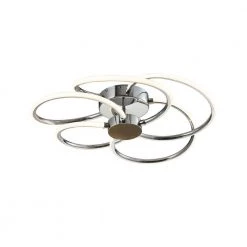 Carson 6-Light 20.87 in. Chrome Unique/Statement LED Semi Flush Mount by Maxax