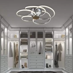 Carson 6-Light 20.87 in. Chrome Unique/Statement LED Semi Flush Mount by Maxax -Maxax Elegant store chrome maxax flush mount lights mx21015 6ch fa 1000