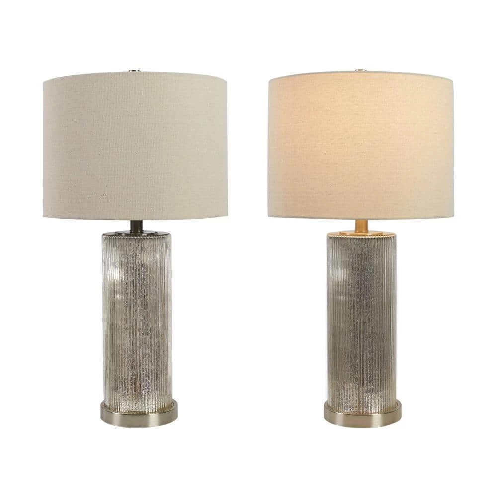 Concord 26.25 in. Silver Chrome Table Lamp Set with USB (Set of 2) by Maxax 9 Concord 26.25 in. Silver Chrome Table Lamp Set with USB (Set of 2) by Maxax - Image 9