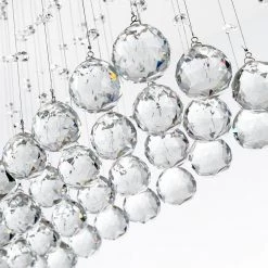 Albany 6-Light Clear Kitchen Island Geometric Chandelier with Crystal Accents by Maxax -Maxax Elegant store clear chrome maxax chandeliers mx16002 c 44 1000