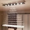 Albany 6-Light Clear Kitchen Island Geometric Chandelier with Crystal Accents by Maxax