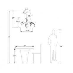 Atlanta 5 -Light Candle Style Traditional Chandelier with Crystal Accents by Maxax -Maxax Elegant store clear chrome maxax chandeliers mx17020 5 p 76 1000