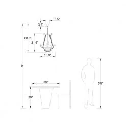 Cheyenne 6 -Light Unique/Statement Empire Chandelier with Crystal Accents by Maxax -Maxax Elegant store clear chrome maxax chandeliers mx17022 p 1d 1000