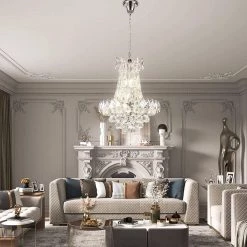 Cheyenne 6 -Light Unique/Statement Empire Chandelier with Crystal Accents by Maxax -Maxax Elegant store clear chrome maxax chandeliers mx17022 p c3 1000