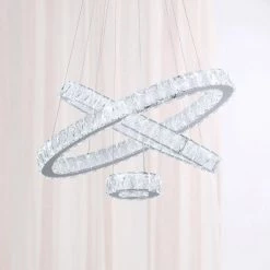 Jefferson 3 - Light Clear/Chrome Unique Geometric Integrated LED Chandelier with Crystal Accents by Maxax 11 Jefferson 3 - Light Clear/Chrome Unique Geometric Integrated LED Chandelier with Crystal Accents by Maxax -Maxax Elegant store clear chrome maxax chandeliers yx 02 c3 1000
