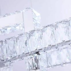 Jefferson 3- Light Clear/Chrome Unique Geometric Integrated LED Chandelier with Crystal Accents by Maxax 14 Jefferson 3- Light Clear/Chrome Unique Geometric Integrated LED Chandelier with Crystal Accents by Maxax -Maxax Elegant store clear chrome maxax chandeliers yx 04 fa 1000