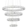 Jefferson 4 - Light Clear/Chrome Unique/Statement Geometric Integrated LED Chandelier Accents by Maxax