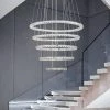 Jefferson 5-Light Clear/Chrome Unique Integrated LED Chandelier with Crystal Accents by Maxax