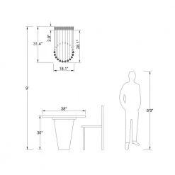 Albany 6-Light Clear Unique/Statement Chandelier with Crystal Accents by Maxax -Maxax Elegant store clear maxax chandeliers mx16003 c 4f 1000
