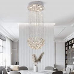 Albany 6-Light Clear Unique Chandelier with Crystal Accents by Maxax