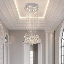 Albany 6-Light Clear Unique Chandelier with Crystal Accents by Maxax -Maxax Elegant store clear maxax chandeliers mx16005 c 76 1000