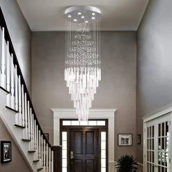 Albany 7-Light Clear Statement Empire Chandelier with Crystal Accents by Maxax -Maxax Elegant store clear maxax chandeliers mx16006 c 76 1000