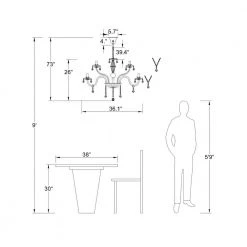 Atlanta 12-Light Clear Candle Style Traditional Chandelier with Crystal Accents by Maxax -Maxax Elegant store clear maxax chandeliers mx17020 12 p 40 1000