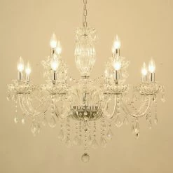 Atlanta 12-Light Clear Candle Style Traditional Chandelier with Crystal Accents by Maxax -Maxax Elegant store clear maxax chandeliers mx17020 12 p 66 1000