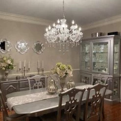 Atlanta 12-Light Clear Candle Style Traditional Chandelier with Crystal Accents by Maxax -Maxax Elegant store clear maxax chandeliers mx17020 12 p 76 1000