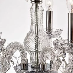 Atlanta 5 -Light Clear Candle Style Classic Chandelier with Crystal Accents by Maxax -Maxax Elegant store clear maxax chandeliers mx19051 5 p 1f 1000
