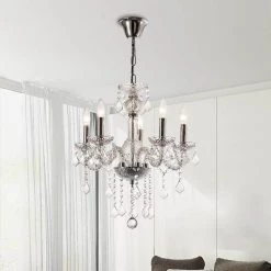 Atlanta 5 -Light Clear Candle Style Classic Chandelier with Crystal Accents by Maxax -Maxax Elegant store clear maxax chandeliers mx19051 5 p c3 1000