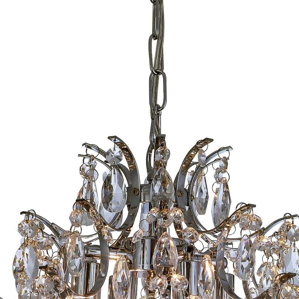 New Orleans 4 -Light Clear Unique/Statement Geometric Chandelier with Crystal Accents by Maxax 10 New Orleans 4 -Light Clear Unique/Statement Geometric Chandelier with Crystal Accents by Maxax - Image 10