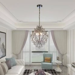 New Orleans 4 -Light Clear Unique/Statement Geometric Chandelier with Crystal Accents by Maxax 14 New Orleans 4 -Light Clear Unique/Statement Geometric Chandelier with Crystal Accents by Maxax -Maxax Elegant store clear maxax chandeliers mx19119 4cl p c3 1000