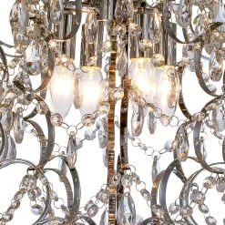 New Orleans 4 -Light Clear Unique/Statement Geometric Chandelier with Crystal Accents by Maxax 18 New Orleans 4 -Light Clear Unique/Statement Geometric Chandelier with Crystal Accents by Maxax -Maxax Elegant store clear maxax chandeliers mx19119 4cl p fa 1000