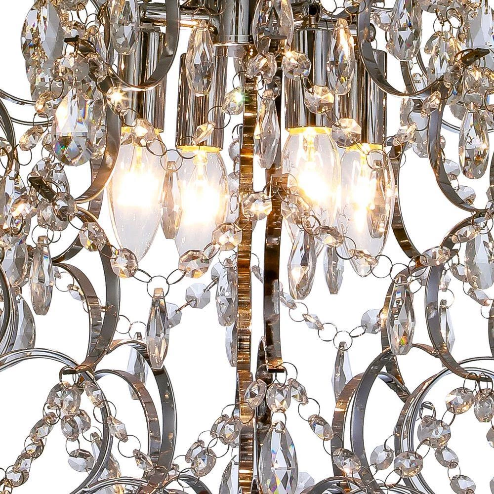 New Orleans 4 -Light Clear Unique/Statement Geometric Chandelier with Crystal Accents by Maxax 9 New Orleans 4 -Light Clear Unique/Statement Geometric Chandelier with Crystal Accents by Maxax - Image 9
