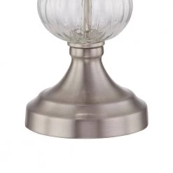 Montgomery 29 in. Clear Buffet Lamp Set with USB (Set of 2) by Maxax 16 Montgomery 29 in. Clear Buffet Lamp Set with USB (Set of 2) by Maxax -Maxax Elegant store clear sand nickel maxax table lamps t59 cl 1f 1000