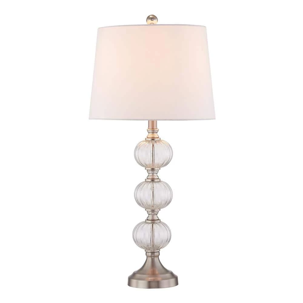 Montgomery 29 in. Clear Buffet Lamp Set with USB (Set of 2) by Maxax 1 Montgomery 29 in. Clear Buffet Lamp Set with USB (Set of 2) by Maxax