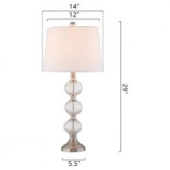Montgomery 29 in. Clear Buffet Lamp Set with USB (Set of 2) by Maxax 14 Montgomery 29 in. Clear Buffet Lamp Set with USB (Set of 2) by Maxax -Maxax Elegant store clear sand nickel maxax table lamps t59 cl c3 1000