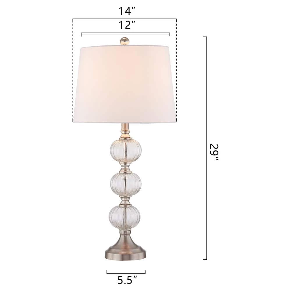 Montgomery 29 in. Clear Buffet Lamp Set with USB (Set of 2) by Maxax 5 Montgomery 29 in. Clear Buffet Lamp Set with USB (Set of 2) by Maxax - Image 5