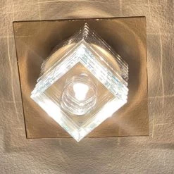 Kansas 7 in. 1-Light Clear Smoke Unique Statement Square Rectangle Flush Mount with Crystal Accents by Maxax -Maxax Elegant store clear smoke maxax flush mount lights mx1402 c 44 1000