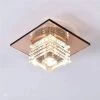 Kansas 7 in. 1-Light Clear Smoke Unique Statement Square Rectangle Flush Mount with Crystal Accents by Maxax