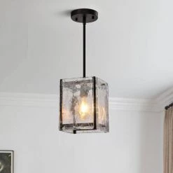 St. Louis Dark Brown 1 - Light Rectangle Pendant by Maxax -Maxax Elegant store dark brown maxax chandeliers mx2002 p1bz 44 1000