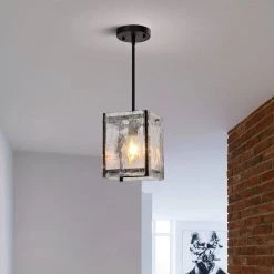 St. Louis Dark Brown 1 - Light Rectangle Pendant by Maxax -Maxax Elegant store dark brown maxax chandeliers mx2002 p1bz 76 1000