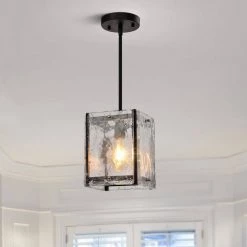 St. Louis Dark Brown 1 - Light Rectangle Pendant by Maxax -Maxax Elegant store dark brown maxax chandeliers mx2002 p1bz fa 1000