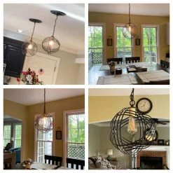 Frankfort 1-Light Globe and Black Modern Simplicity Pendant Light With Crystal Accents by Maxax -Maxax Elegant store gold black maxax chandeliers mx19043 1 p 44 1000