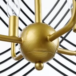 Frankfort 4 - Light Gold & Black Unique/Statement Globe Pendant with Crystal Accents by Maxax -Maxax Elegant store gold black maxax chandeliers mx19043 4 p 76 1000