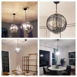 Frankfort 4 - Light Gold & Black Unique/Statement Globe Pendant with Crystal Accents by Maxax -Maxax Elegant store gold black maxax chandeliers mx19043 4 p fa 1000