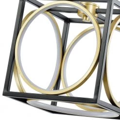 Boston 5-Light Black/Gold Lantern Square Integrated LED Chandelier by Maxax 11 Boston 5-Light Black/Gold Lantern Square Integrated LED Chandelier by Maxax -Maxax Elegant store gold black maxax chandeliers mx2025 p1m 4f 1000