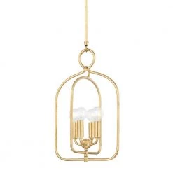 Mallory 4-Light Gold Leaf Small Pendant by Mitzi by Hudson Valley Lighting