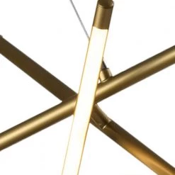 Carson 40-Watt Integrated LED Gold Modern Industrial Island Light Hanging Pendant Light Chandelier by Maxax -Maxax Elegant store gold maxax chandeliers 6511 8gd 4f 1000