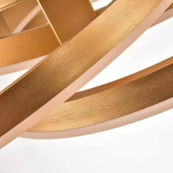 Carson 3-Light Gold Statement Square/Rectangle Integrated LED Chandelier by Maxax -Maxax Elegant store gold maxax chandeliers mx19034 76 1000