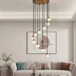 10-Light Gold Albany Unique Tiered Chandelier with Crystal Accents by Maxax -Maxax Elegant store gold maxax chandeliers mx19053 10gd p 44 1000