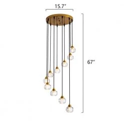 10-Light Gold Albany Unique Tiered Chandelier with Crystal Accents by Maxax -Maxax Elegant store gold maxax chandeliers mx19053 10gd p 76 1000