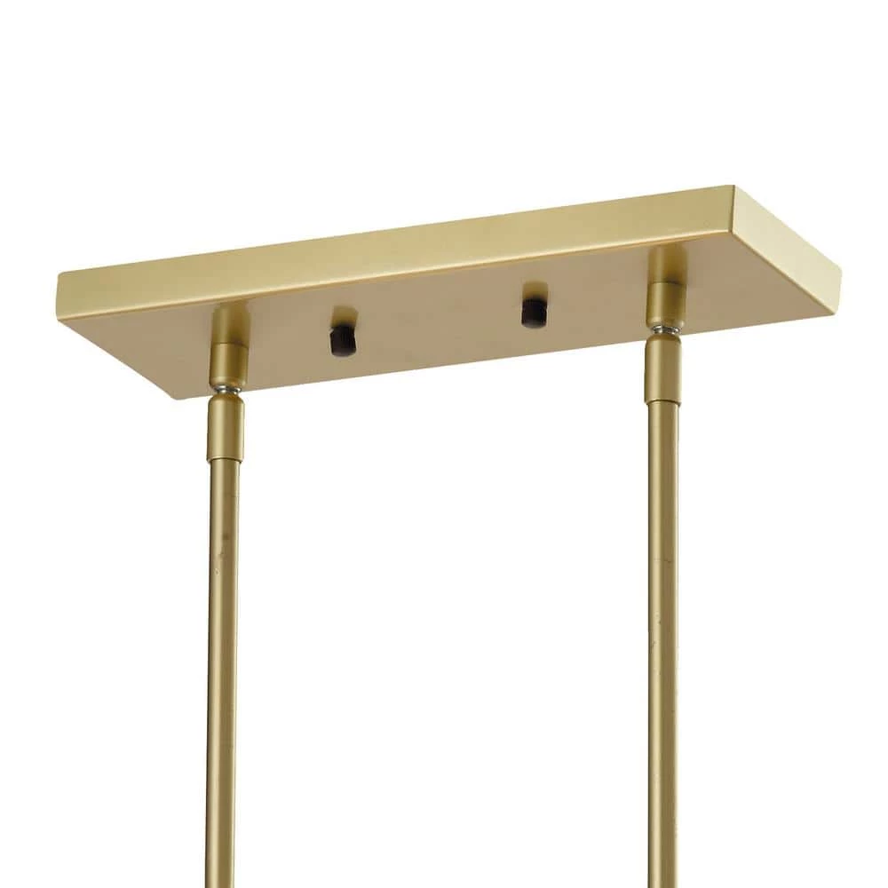 Harrisburg 7-Light Gold Kitchen Island Rectangle Chandelier with Hand Blown Glass Accents by Maxax 8 Harrisburg 7-Light Gold Kitchen Island Rectangle Chandelier with Hand Blown Glass Accents by Maxax - Image 8